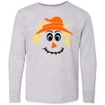 thumbnail image 3 of Inktastic Halloween Scarecrow Male Face Long Sleeve Youth T-Shirt, 3 of 5