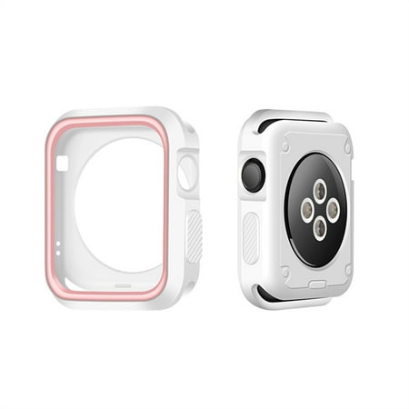 YuiYuKa Silicone cover Compatible with Apple Watch case 44mm 40mm 45mm 41mm 42mm 38mm Accessories Watch Protector for iWatch series 9 8 7 5 4 3 SE 6