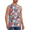 thumbnail image 2 of Balery music Skull record Retro Camisetas sin mangas para hombre, absorbe la humedad y protege contra el mal olor.-3X-Large, 2 of 7