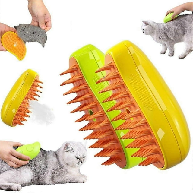Cat and dog pet electric spray massage calming comb one-touch spray anti-fly comb bath brush remove cat pet comb 2 pieces