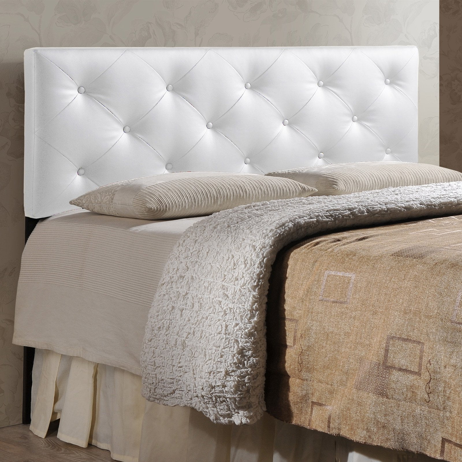 Baxton Studio Baltimore Modern and Contemporary White Faux Leather