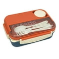 thumbnail image 1 of Renjiang Lunch Box Teen Orange Lunch Boxplastic Lunch Box Fresh-Keeping Box Microwave Oven Heating Sealed Thermal Insulation Bento Box Lunch Box with Tableware Toddler Bento Box, 1 of 5