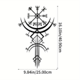 thumbnail image 2 of HELLOYOUNG 16.1 Inch Metal Wall Decor – Large Unique Viking Rune Hanging Norse Myth Art Ideal Home Decor Gift for Mythology Enthusiasts Inspiration To Your Personal Space, 2 of 13