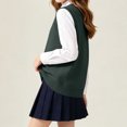 thumbnail image 5 of Jalioing Sweater Vest for Girls Boys Sleeveless V Neck Pullover Vest Kids Teen Plain School Uniform Sweater 5-17 Years, 5 of 8