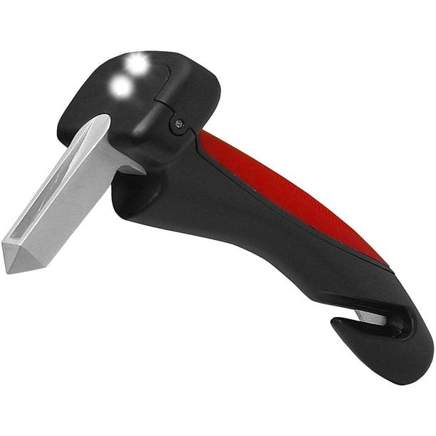 Simyoung 3-in-1 Auto Handle CarCane, All-in-One Auto Assist Handle with Built in LED Flashlight, Seatbelt Cutter Window Breaker