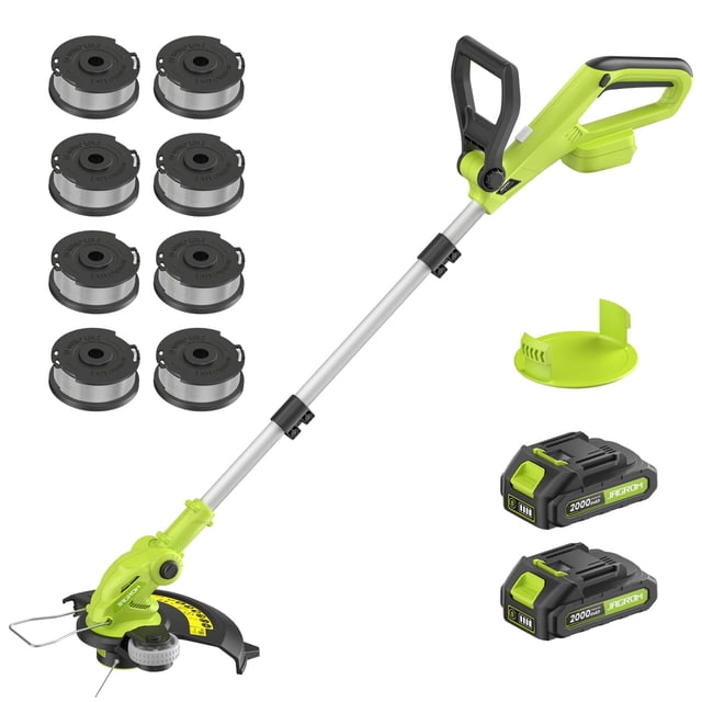 Recortadora de hilo inalámbrica JAGROM 20 V 2 x 2.0 Ah con corte de 12 pulgadas