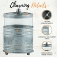 thumbnail image 3 of Autumn Alley Farmhouse Glass and Galvanized Gray Rustic Farmhouse Toothbrush Holder - Farmhouse Bathroom Accessories, 3 of 8