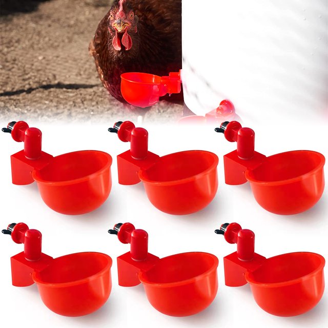 6 Uds Taza De Agua Autom谩tica Para Pollos Con Broca Diy Bebedero Para Pollos Granja Bebedero Para Aves De Corral Para Pollos Y P谩jaros Suministros Para Mascotas