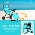 thumbnail image 2 of ABORON Beach Cart Chairs with 8" Wheels, 2 in 1 Heavy Duty Beach Chair with Canopy Shade, Foldable Beach Lounge Chair with Integrated Wagon Pull Cart Combination, Perfect for Backyard, Pool or Picnic, 2 of 7