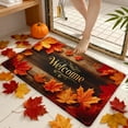 thumbnail image 5 of 50x80cm Thanksgiving Non-Slip Floor Mat Maple Leaf Entry Door Mat Fall Decor Welcome Mat Autumn Home Decor Pumpkin Theme Outdoor Indoor Doormat Holiday Season Decor, 5 of 6