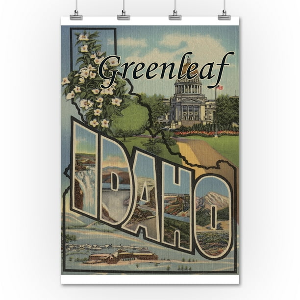 Greenleaf, Idaho Large Letter Scenes (36x54 Giclee Gallery Print