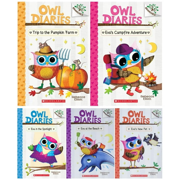 Rebecca Elliott Owl Diaries 5-Book Collection (Books 11–15) – Colorful Early Chapter Book Series for Kids