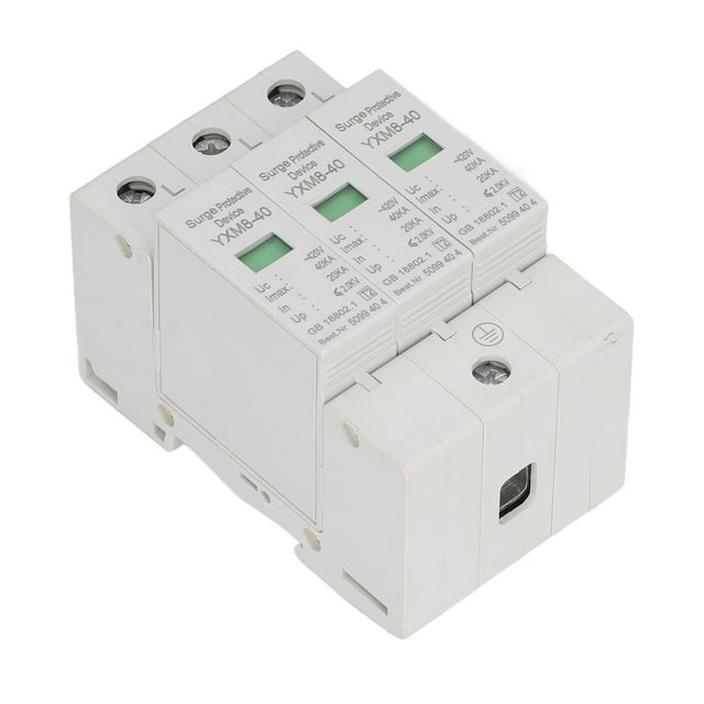 Surge Protective Device, 35mm Rail Installation Voltage Surges Arrester Flame Retardant 420V 40KA For Home
