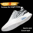 thumbnail image 5 of Men's 3.15inch Lift Height Increase Sneakers - 2-in-1 Sports & Casual Shoes  for, Gym, Walking - Instant Height (White/Black) - All-Season Comfort with Platform Sole, Breathable Low-Top Running Shoes, 5 of 8