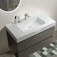 thumbnail image 6 of 36" Gray Bathroom Vanity with Sink, Large Storage Wall Mounted Floating Bathroom Vanity for Modern Bathroom, One-Piece White Sink Basin Without Drain and Faucet, Pre-assembled, 6 of 9