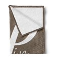 thumbnail image 2 of Live Laugh Love Soft Flannel Fleece Throw Blanket, Words Live Laugh Love on Halftone Worn out Style Background, Cozy Plush for Indoor and Outdoor Use, 60" x 80", Brown White Pale Brown, by Ambesonne, 2 of 5