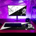 thumbnail image 6 of Black and White Japanese Cherry Blossom Gaming Mouse Pad Sakura Death Life Flower Mat 31.5x11.8 Inch Texture Non-Slip Rubber Base Mousepad Stitched Edges Keyboard Desk Pad for Office Home Game, 6 of 6