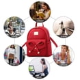 thumbnail image 5 of I IHAYNER Mochila de cuero linda con lazo para niñas Mini mochila para mujer, 5 of 5