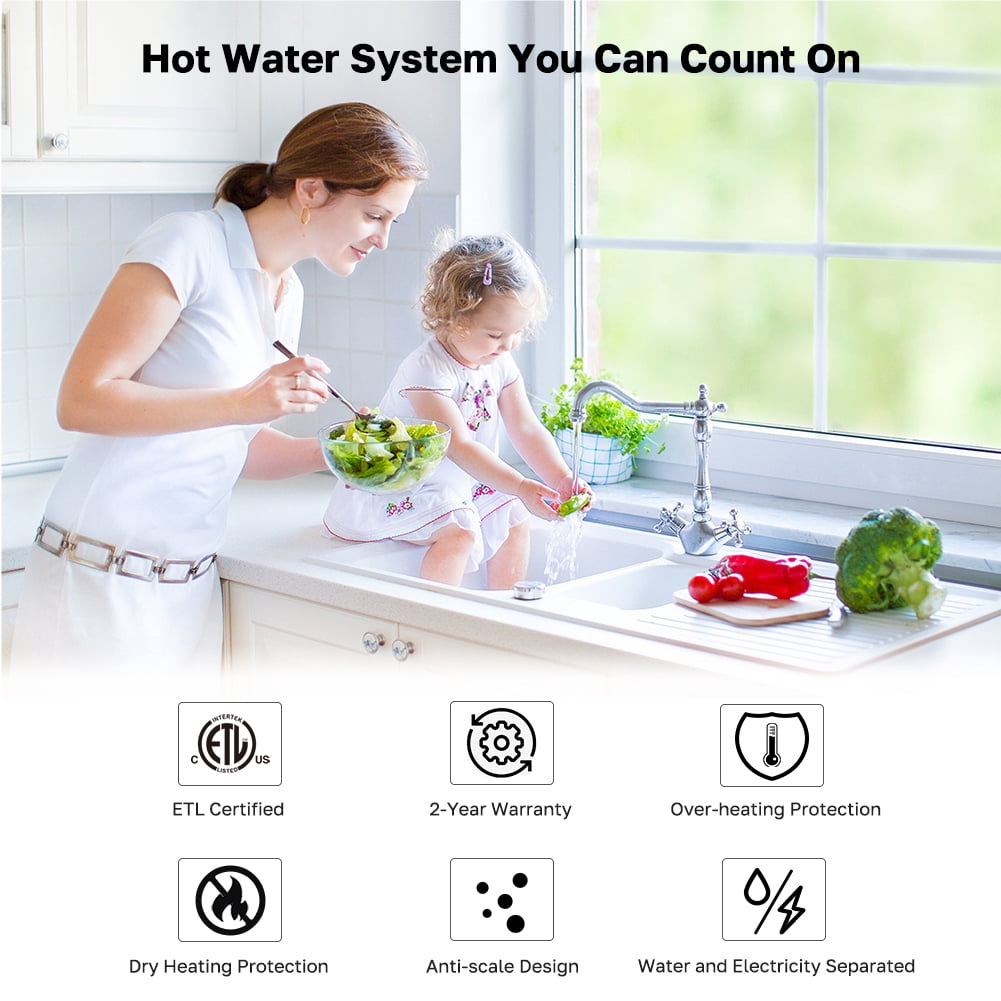 ThermoMate 11kW 240 Volt Electric Tankless Water Heater, Reliable Hot Water for Home, Shop, Cabins