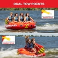thumbnail image 6 of Airhead Great Big Mable 1-2 Rider Chariot Towable Tube for Boating, Dual Tow Points, 6 of 6