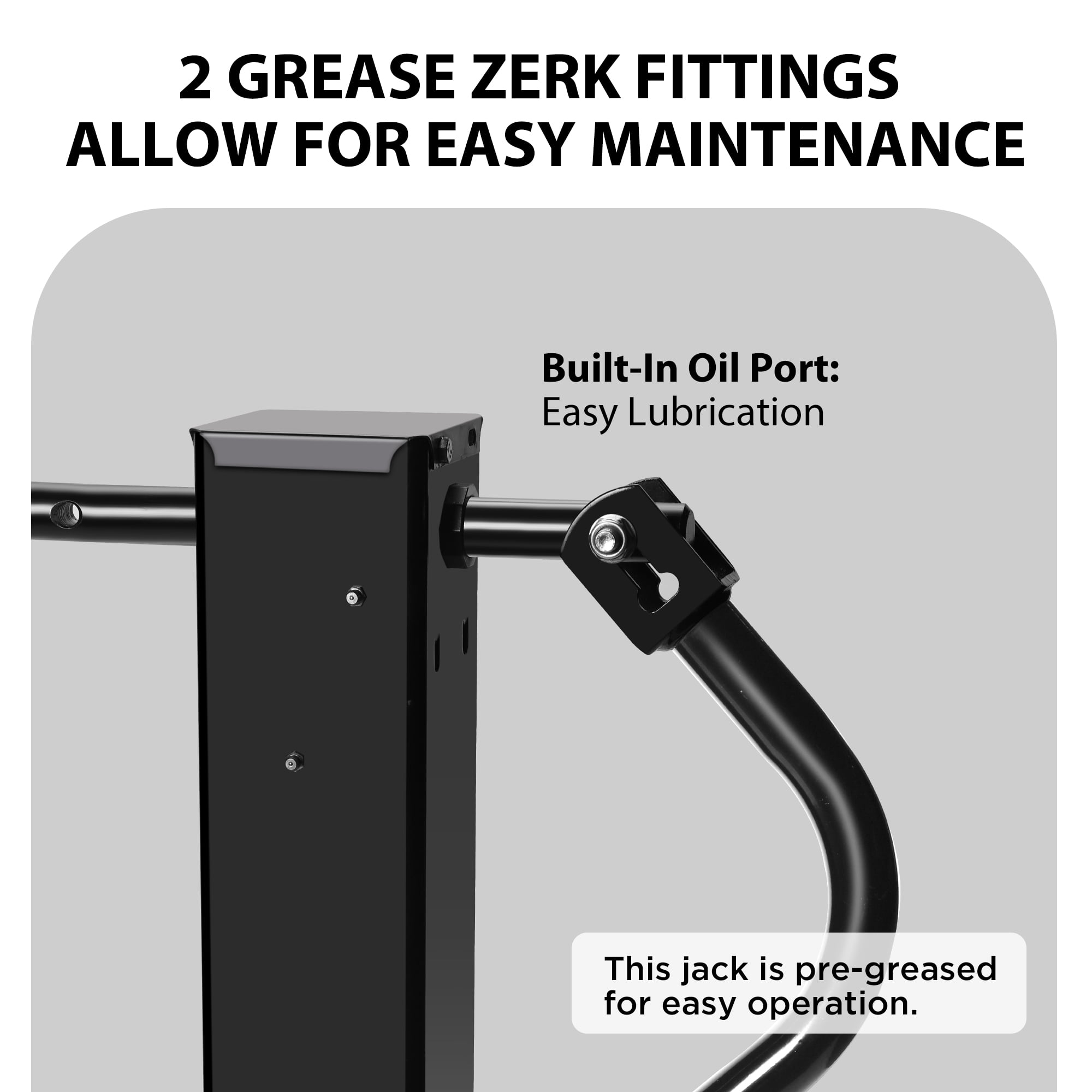 Towingmaster 12,000 lbs Capacity Square Weld on Trailer Jack, Sidewind Heavy-Duty Direct Weld Trailer Jack, Side Pull Pin with Handle Crank, 26'' Travel for Lift Utility RV Campers Boat
