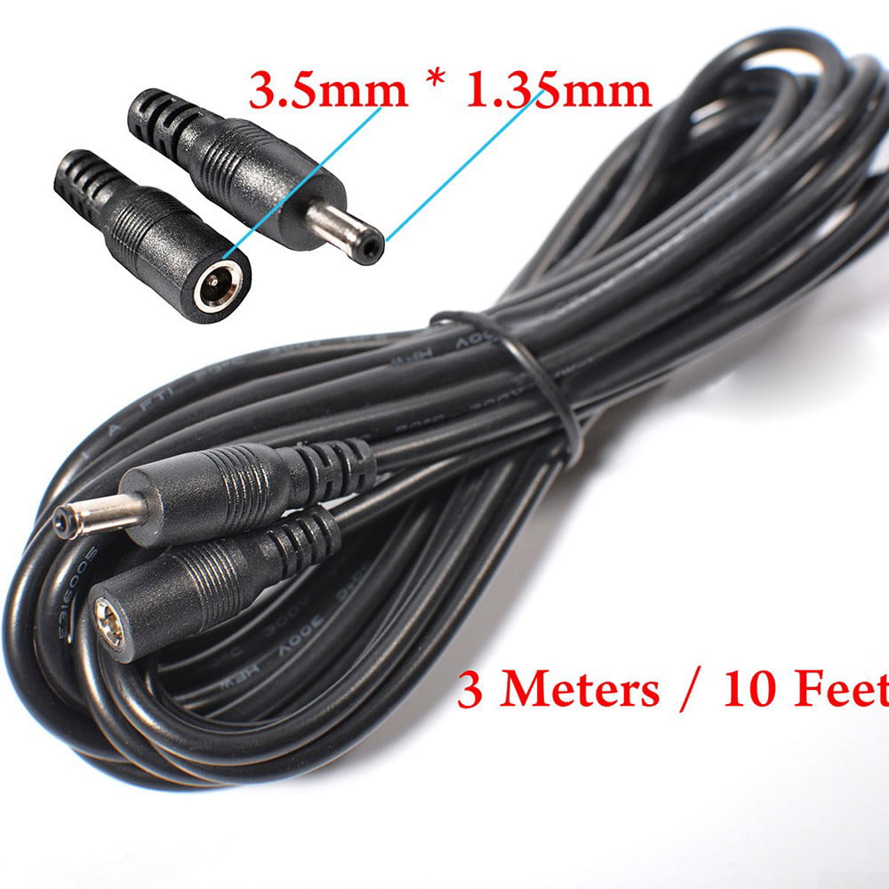 DC Power Supply Extension Cable Wire Lead 5V CCTV Security Camera/DVR 3.5x1.35mm 