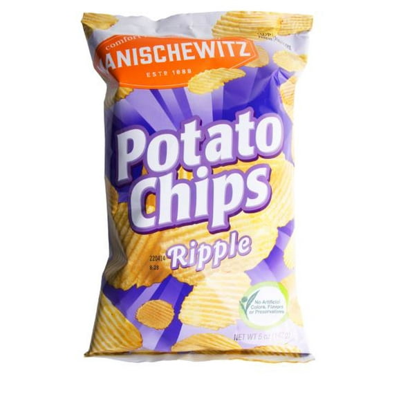 Manischewitz Chips de pommes de terre ondulées salées KFP 142g