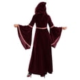 thumbnail image 4 of FEIFLY Women Adults Elegant Gothic Outfits Halloween Party Dress Attire Solid Color Festival Clothing, 4 of 8