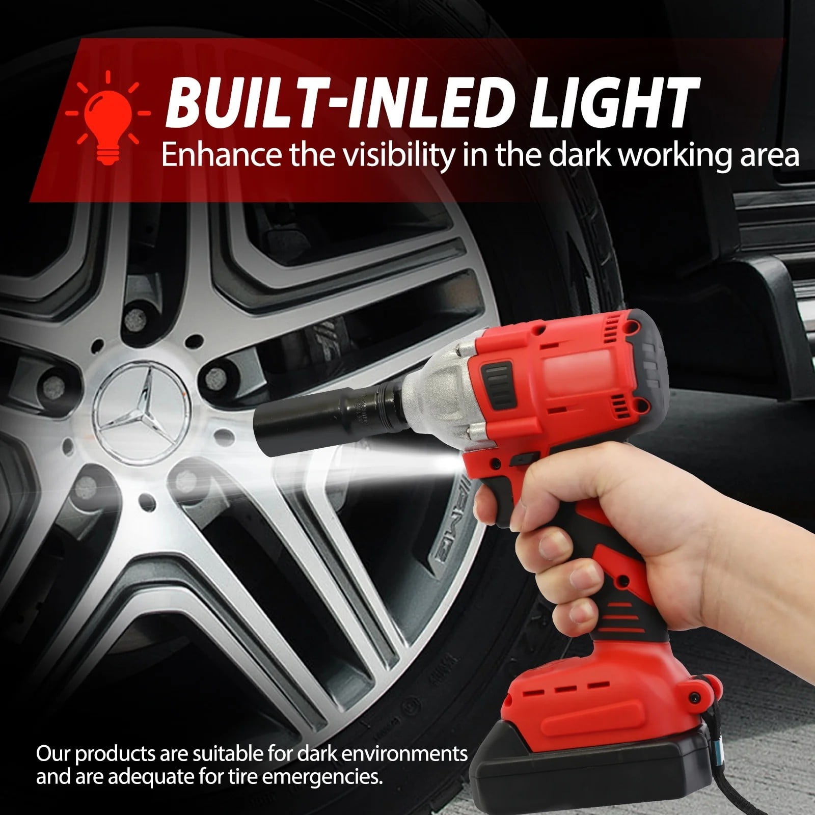 Cordless Impact Wrench, Max Torque 350 Ft-lbs, 1/2 inch Brushless Impact Gun, High Efficiency Brushless Motor with Fast Charger and 2 Battery