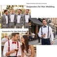 thumbnail image 3 of Mens X-Back Suspenders Elastic Adjustable with 4 Heavy-Duty Clips for Big & Tall Gentlemen, 3 of 9