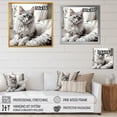 thumbnail image 4 of Designart "Portrait of Cuddling Cat in Black and White II" Animals Framed Wall Art Decor - Modern Black Cat Entryway Framed Wall Art, 4 of 6