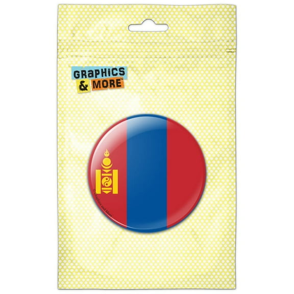 Mongolia National Country Flag Pinback Button Pin Badge