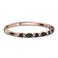 thumbnail image 3 of 0.26ct alternating round and marquise Black Diamond Moissanite 18K Rose Gold over silver wedding band., 3 of 4