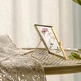 thumbnail image 7 of NOGIS Metal Picture Frames Vintage Minimal Ornate Floating Easel Stand Photo Frames Antique Vertical Glass Frame for Pictures Photos Desk Tabletop Display,6 Inches (Gold), 7 of 7