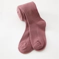 thumbnail image 2 of Toddler Kids Baby Girls Leggings Knitted Tights Stretchy Basic Length Pants Pantyhose For Spring Stocking 6-12 Months,Purple NIEWTR, 2 of 4