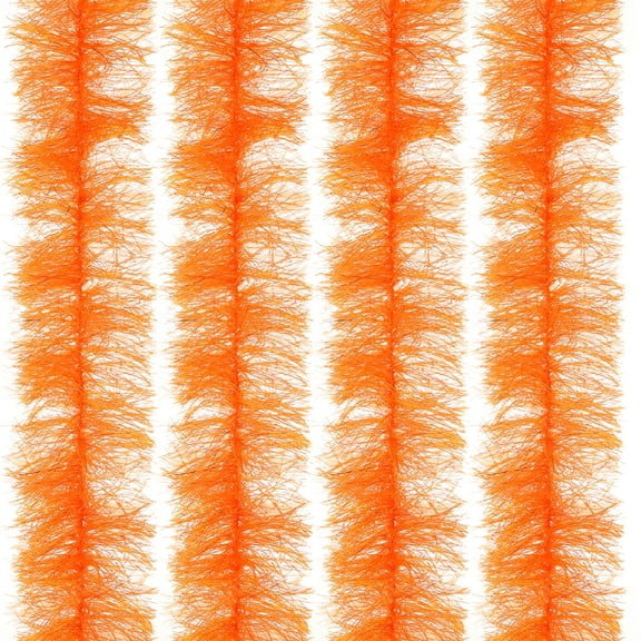 Uxcell 6.6Ft Feather Boa, 4Pcs Artificial Fluffy Feather Boas Party Decorations for DIY Crafts, Wedding Costume, Christmas, Concert, Halloween, Home Decor, Orange Yellow