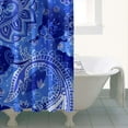 thumbnail image 5 of Artistic Ethnic Pattern Shower Curtain 36x72 Inches, Quick-Drying Polyester with Hooks, Retro Bohemian Floral Style, 5 of 5