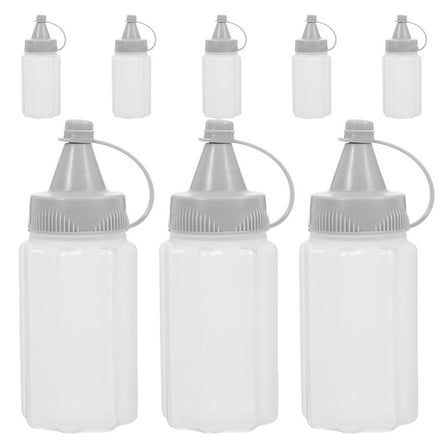 BRIGHTFUFU 8Pcs Mini Condiment Squeeze Bottles With Food-Grade Pp Material For Household Users 3.22X1.26X1.26in