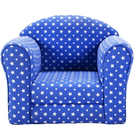 Baby Room Chairs Costway Blue w/Stars Kid Sofa Armrest Chair Couch Children Living Room Toddler Furniture ()
