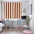 thumbnail image 5 of Burnt Orange Stripe Kitchen Curtains 72 Inch Length, Farmhouse Striped Abstract Art Grommet Top Bedroom Living Room Curtains, Light Filtering Cafe Curtain Drapes 2 Panels Set 104''x72'', 5 of 9