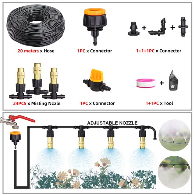 High-quality Durable Brass Mist Nozzle Graden Irrigation Automatic Micro Watering System for Outdoor Greenhouse Garden Potted He Qiyong unisex