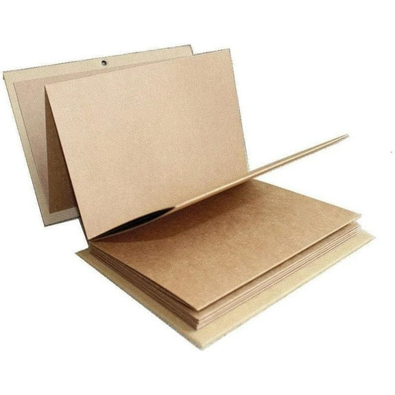 Stretchable Folding DIY Photo Album 11 x 8 inches Large Size A4 Notebook Hardcover Kraft Paper Scrapbook Anniversary Sketchbook Wedding Guest Book Birthday Valentine Gift Student Graduation Albums