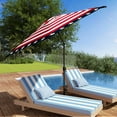 thumbnail image 6 of Abba Patio 9ft Outdoor Market Patio Umbrella w/ Push Button Tilt and Crank, 6 Ribs, Star-Spangled, 6 of 7