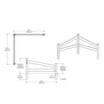 thumbnail image 6 of Vita Classic White Vinyl Split Rail Corner Fence Yard Accent, VA20236, 6 of 8