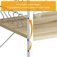 thumbnail image 5 of Mr IRONSTONE 3-Tier Kitchen Bakers Rack Utility Microwave Oven Stand Storage Cart Workstation Shelf(Light Beige Top+White Metal Frame), 5 of 5