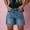 A01-Blue, variant on POTETI Jean Shorts for Women High Waisted Denim Shorts for Women Blue with Pockets Flat Front Distressed Ripped Solid Casual Shorts
