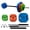 Green/Orange/Blue, variant on Shininglove 20KG/44 lbs Barbell Weight Set with PU Coated Plates, 2 Bars & Shoulder Pad for Home Gym Strength Training