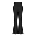 thumbnail image 6 of Women's Plus Size Elastic High Waist Stretch Flare Bell Bottom Pants, 6 of 7