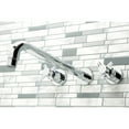 thumbnail image 2 of Kingston Brass KS8041DX Concord Two-Handle Wall Mount Roman Tub Faucet, Polished Chrome, 2 of 7