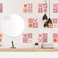 thumbnail image 4 of Walplus Peel and Stick Backsplash Moroccan Rose Red Mosaic Wall Tile Decals 12 Pcs 8" x 8", 4 of 8
